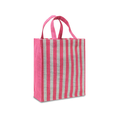 VIBRANT NEON STRIPE PRINT GIFT BAG (PACK OF 2)