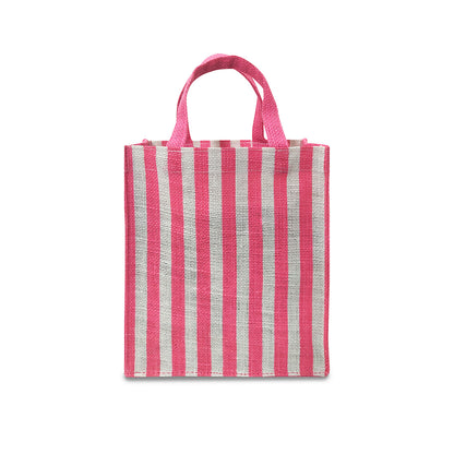 VIBRANT NEON STRIPE PRINT GIFT BAG (PACK OF 2)