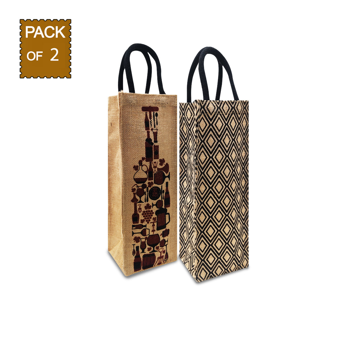 CHICPRINT BOTTLE BAG - PACK OF 2