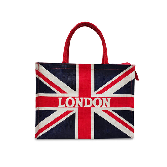 LONDON CALLING FLAG BAG WITH ZIPPER