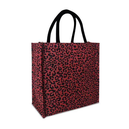 FIERCE & FABULOUS: LEOPARD PRINT JUTE BAG