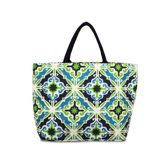 EARTHBAGS FLORAL VIBE JUTE TOTE BAG