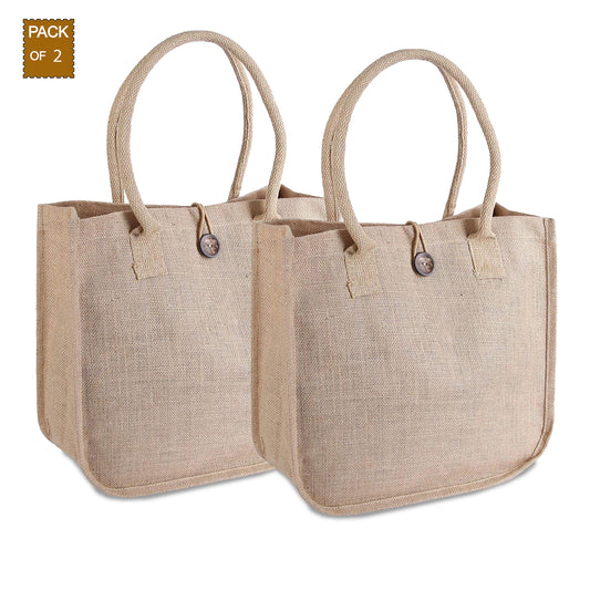 ECO-FRIENDLY BAG WITH LOOP CLOSURE- (Pack of 2)