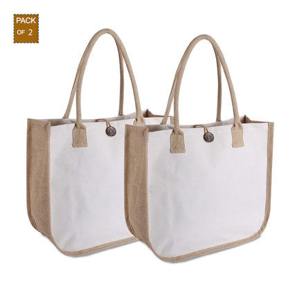 ECO-FRIENDLY BAG WITH LOOP CLOSURE- (Pack of 2)