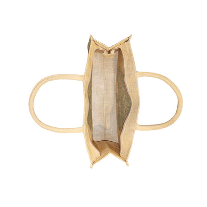 NATURE’S EMBRACE JUTE SHOPPER BAG WITH ZIPPER