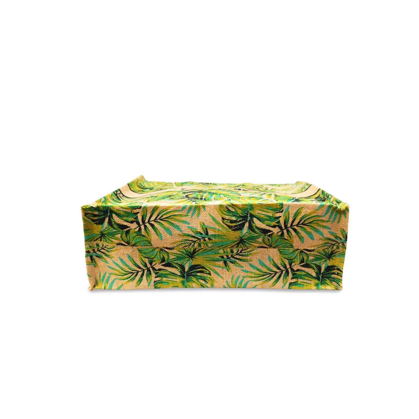 TROPICAL ELEGANCE- PALM LEAVES JUTE BAG WITH ZIPPER