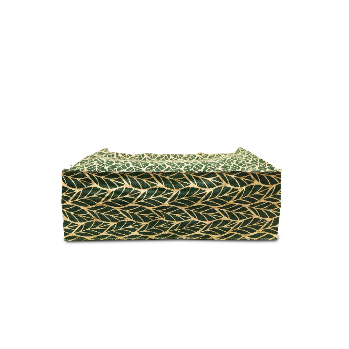 LEAVES STYLE: VERDANT JUTE BAG WITH ZIPPER