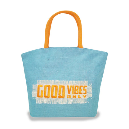 GOOD VIBES ONLY JUTE BAG