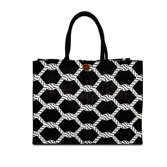 STYLISH PRINTED JUTE BAG