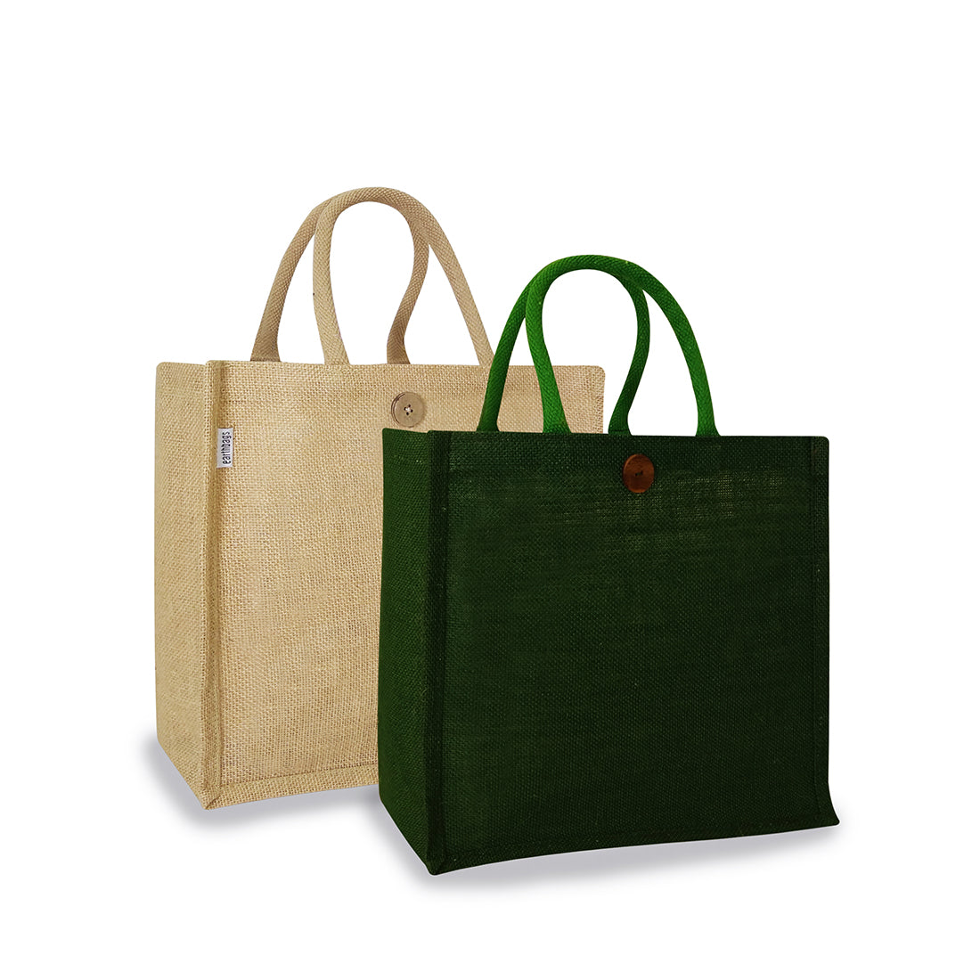 CLASSIC SOLID COLOUR JUTE BAG (Pack of 2)