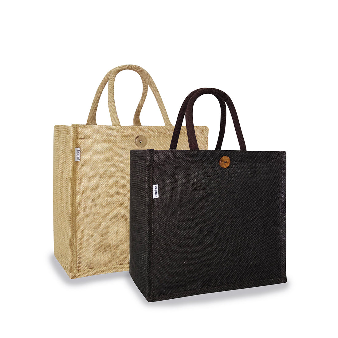 CLASSIC SOLID COLOUR JUTE BAG (Pack of 2)