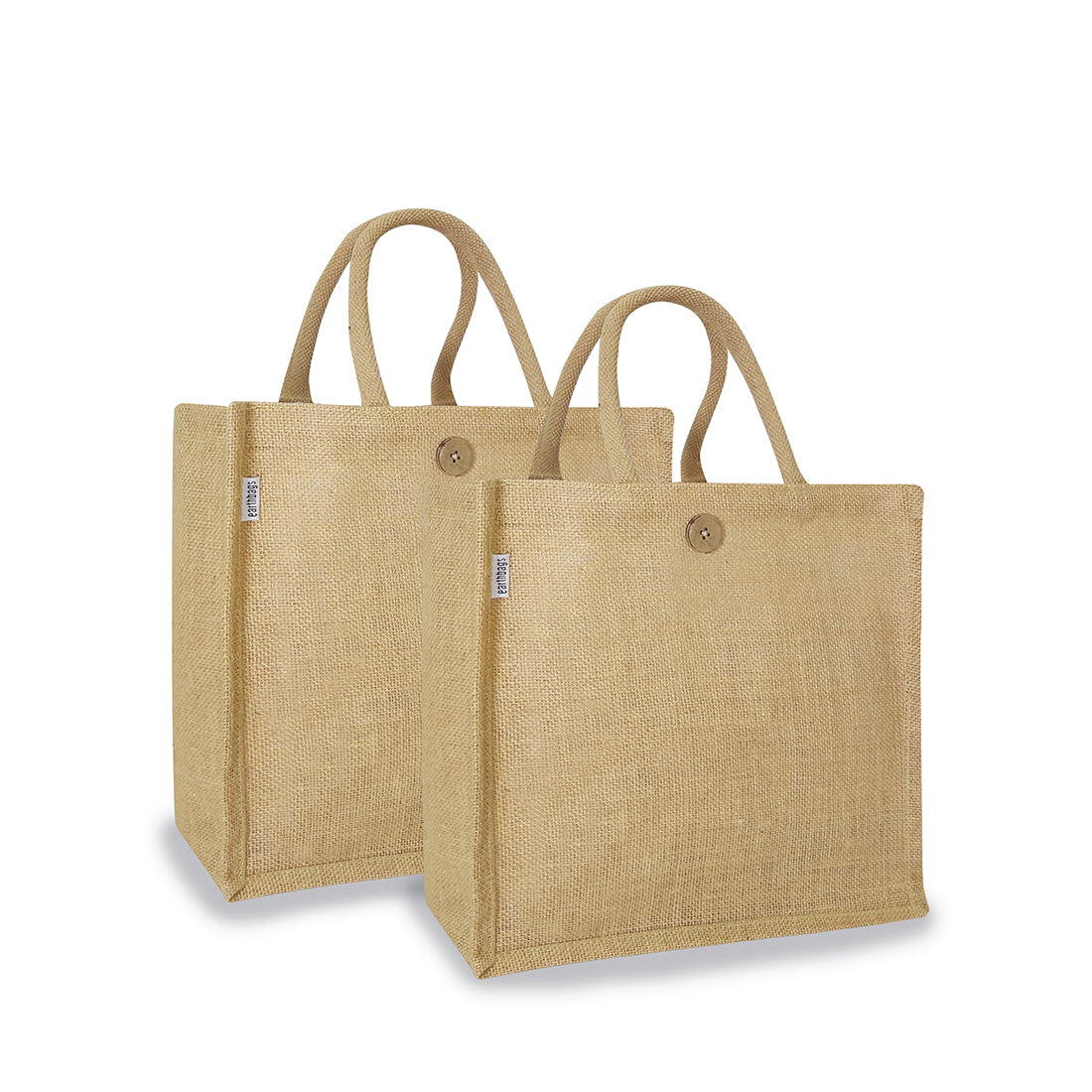 CLASSIC SOLID COLOUR JUTE BAG (Pack of 2)