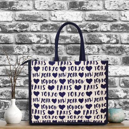 WANDERLUST JUTE SHOPPER BAG