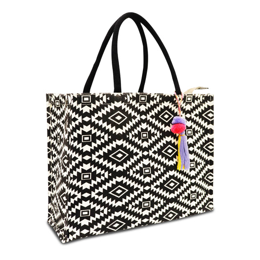 Mystic Diamond Tote Bag with zipper closure