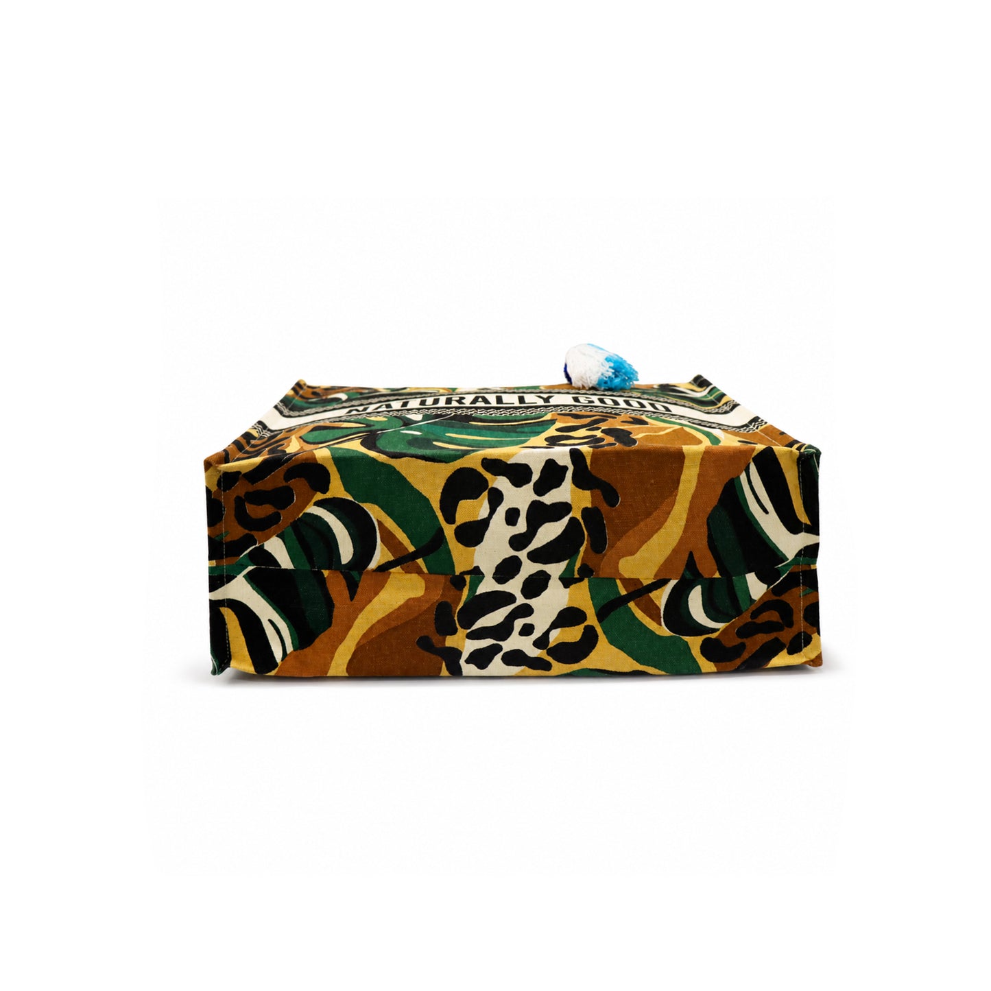 Naturally Good Tropical Print Cotton Canvas Shopper Bag with Padded Handles