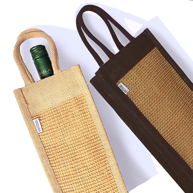 ELEGANT JUTE : HANDWOVEN MATT WEAVE WINE CARRIER FOR EVERY OCCASION