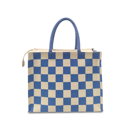 CLASSIC CHECKS CANVAS TOTE BAG