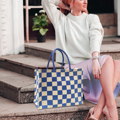 CLASSIC CHECKS CANVAS TOTE BAG