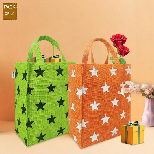 STARLIT ESSENCE JUTE GIFT BAG- PACK OF 2