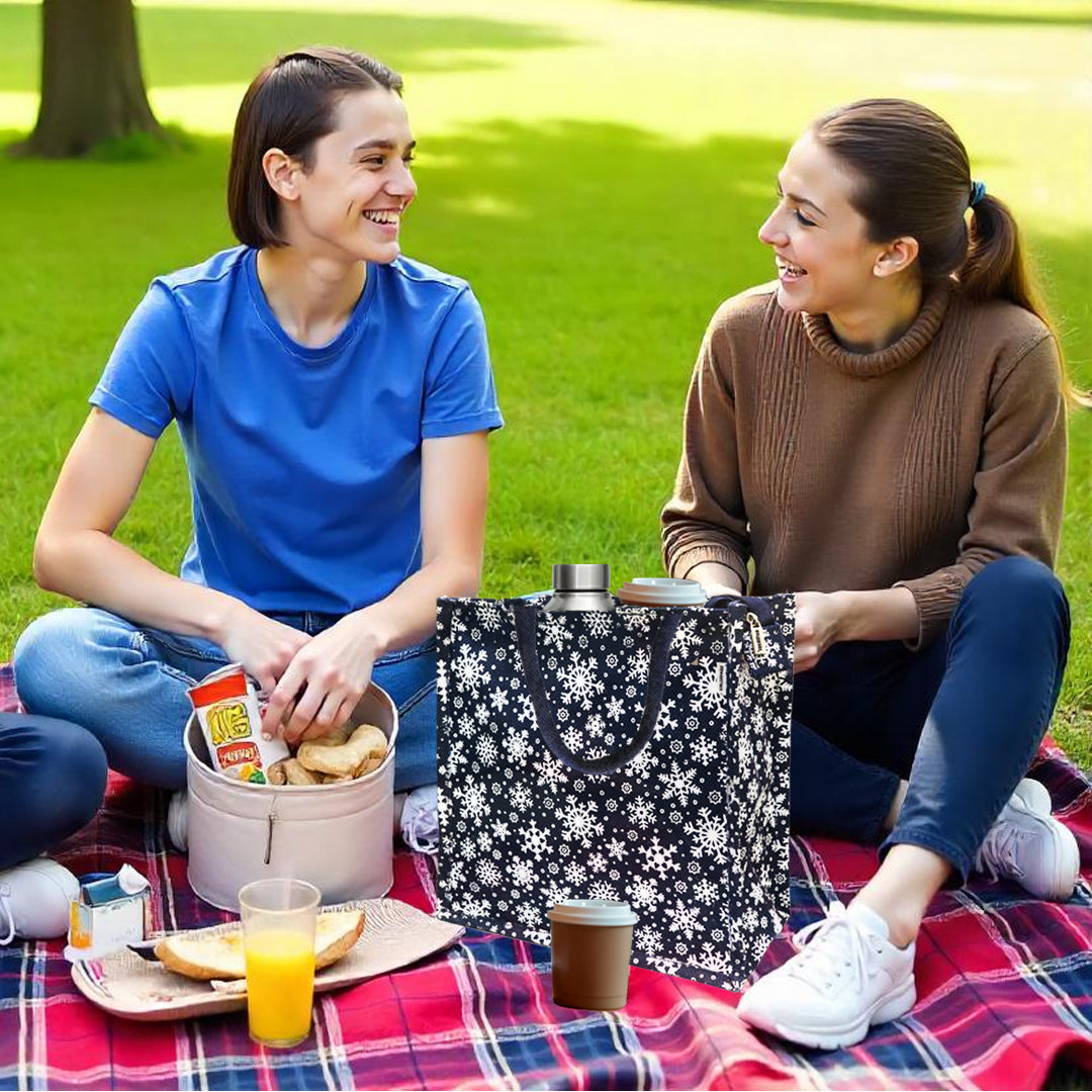EARTHBAGS SNOWFLAKE LUNCH BAG WITH ZIPPER