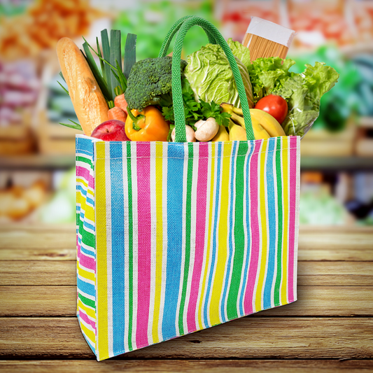 COLORFUL STRIPES MARKET BAG