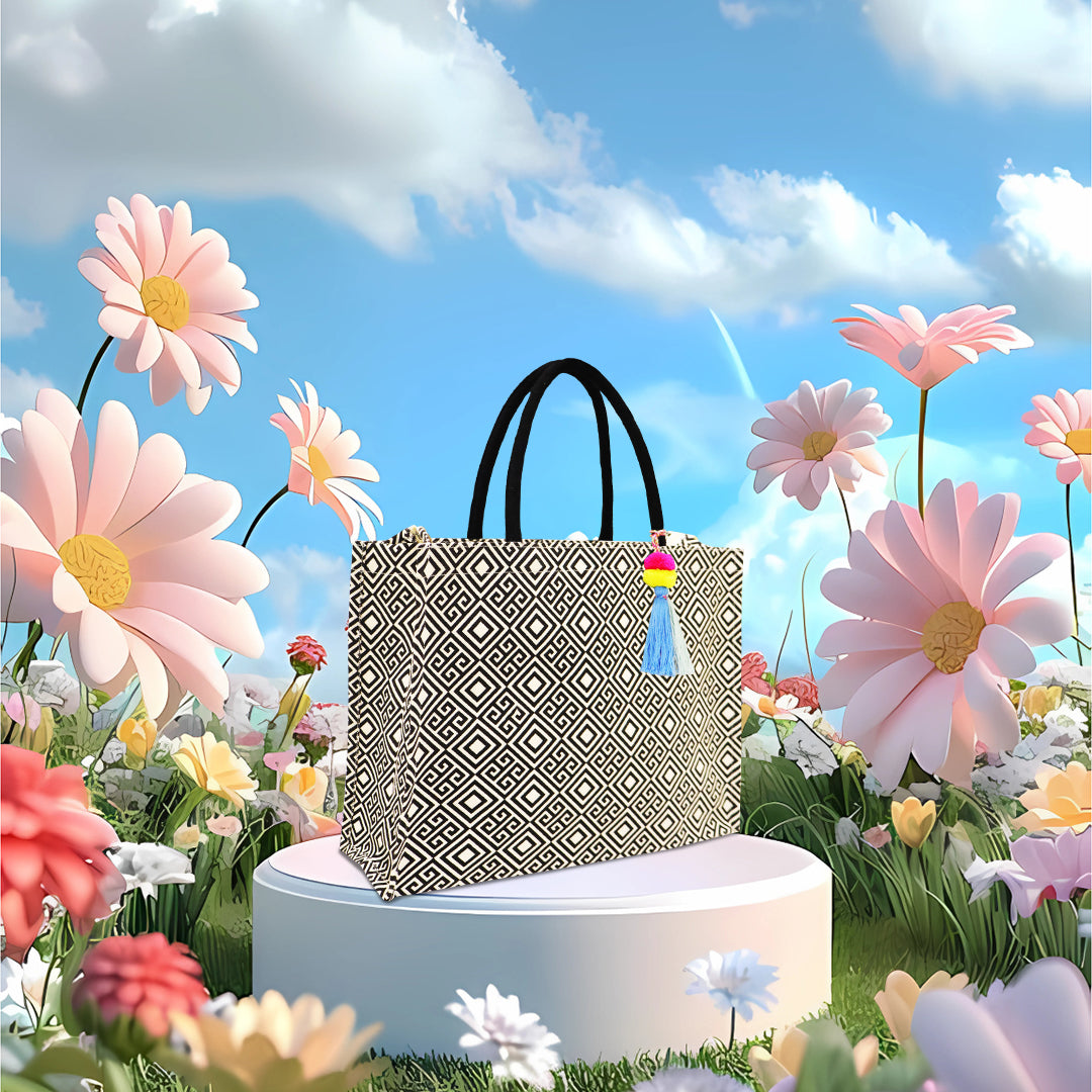 METRO GRID CANVAS BAG : BOLD GEOMETRY. EVERYDAY FUNCTION.
