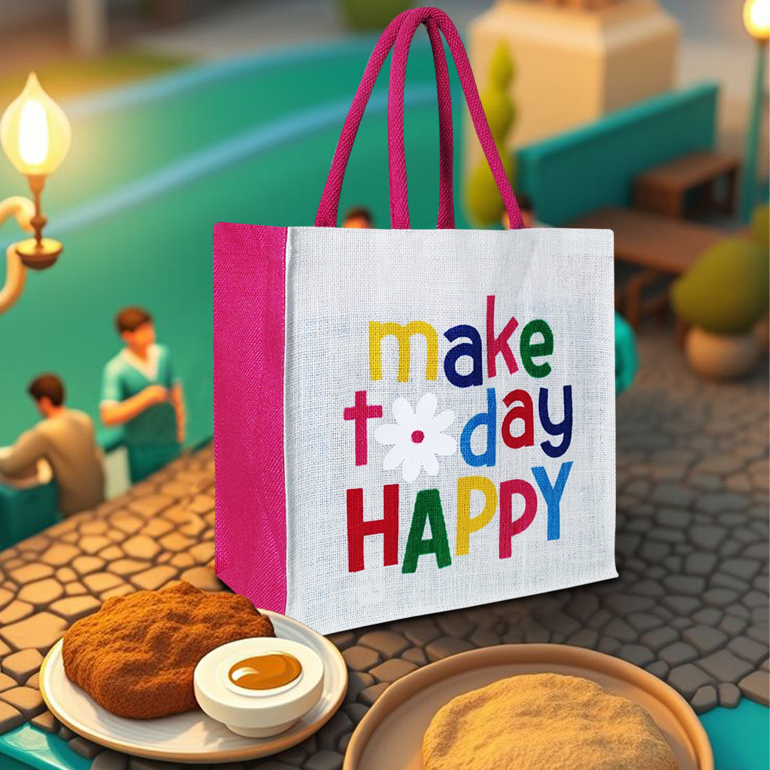 JOYFUL JUTE BAG - SPREAD HAPPINESS EVERYWHERE