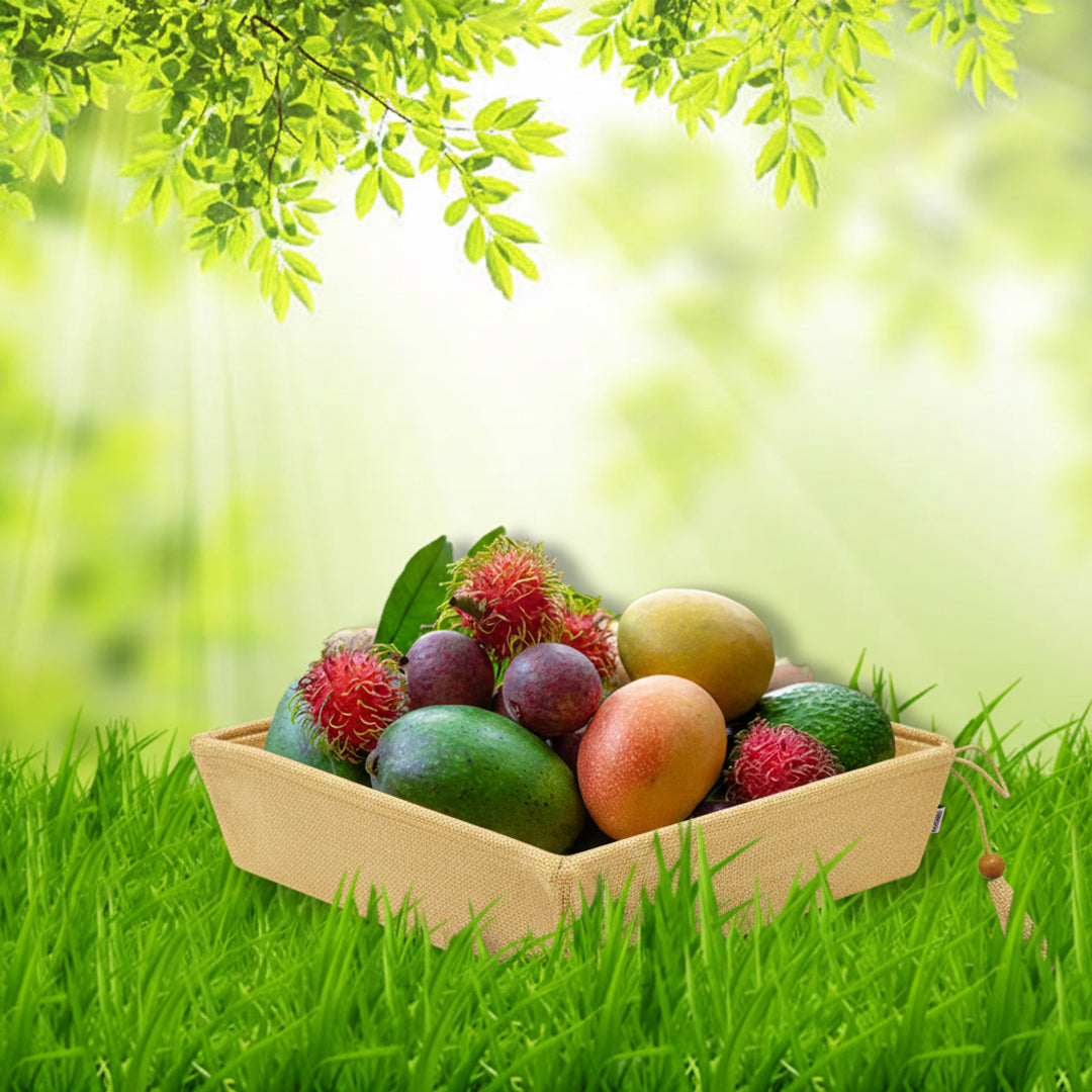 Natural Jute Tray For Fruits, Chocolates, And Decor