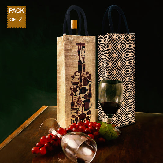 CHICPRINT BOTTLE BAG - PACK OF 2