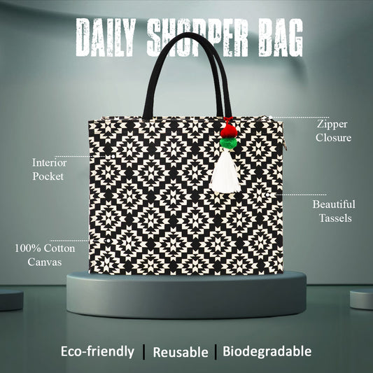 TIMELESS DIAMOND SHOPPING BAG CLASSIC PATTERN. CONTEMPORARY UTILITY