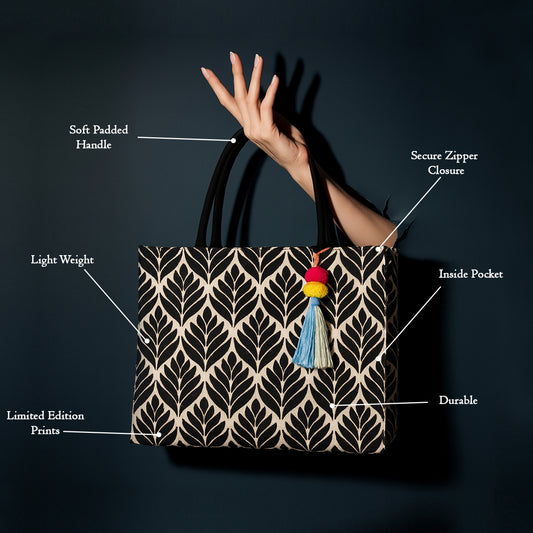 MONOCHROME MUSE TOTE: CHIC. SECURE. STATEMENT.