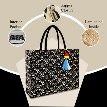 NOIR BLOOM TOTE: CLASSIC MEETS CONTEMPORARY