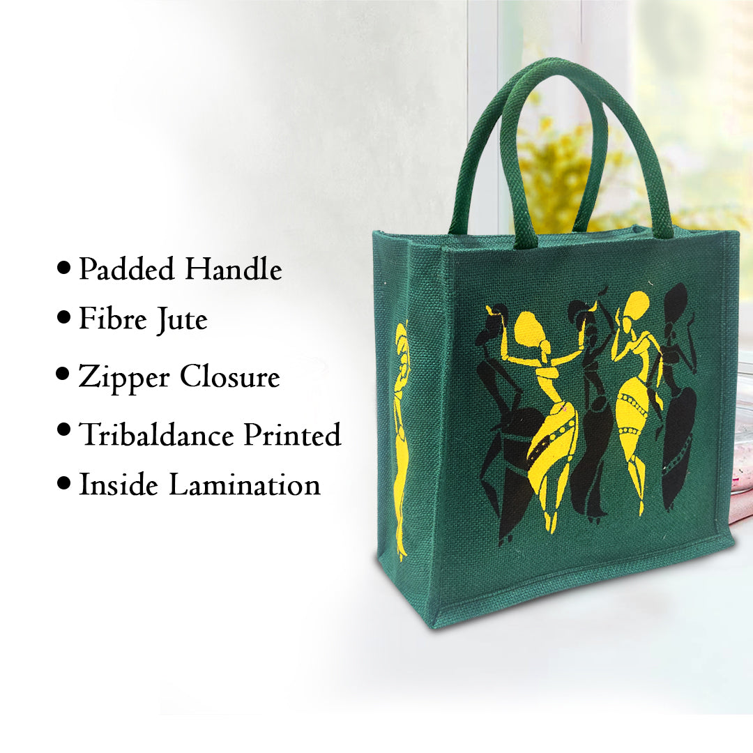 TRIBAL DANCE INSPIRED JUTE BAG
