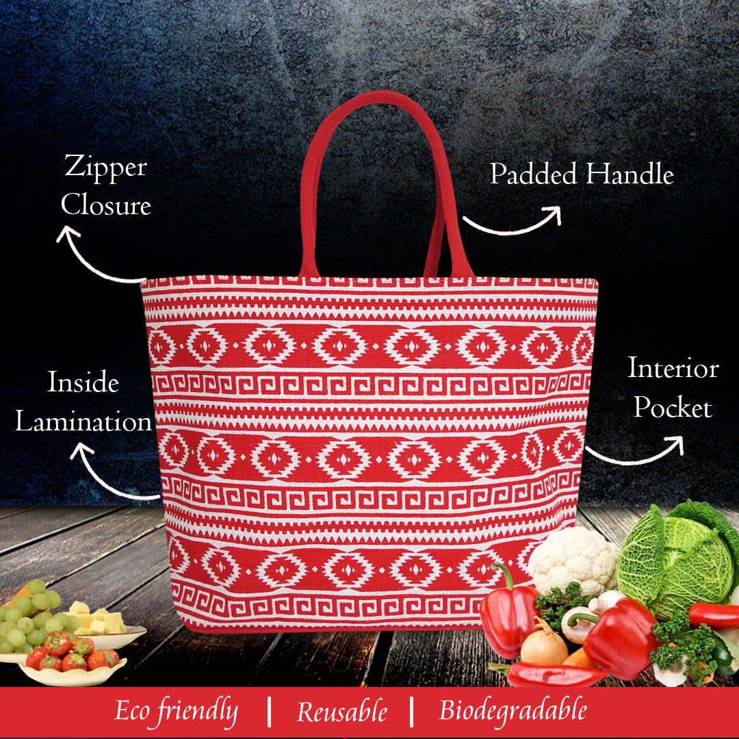 EARTHBAGS TOTE BAG WITH ZIPPER