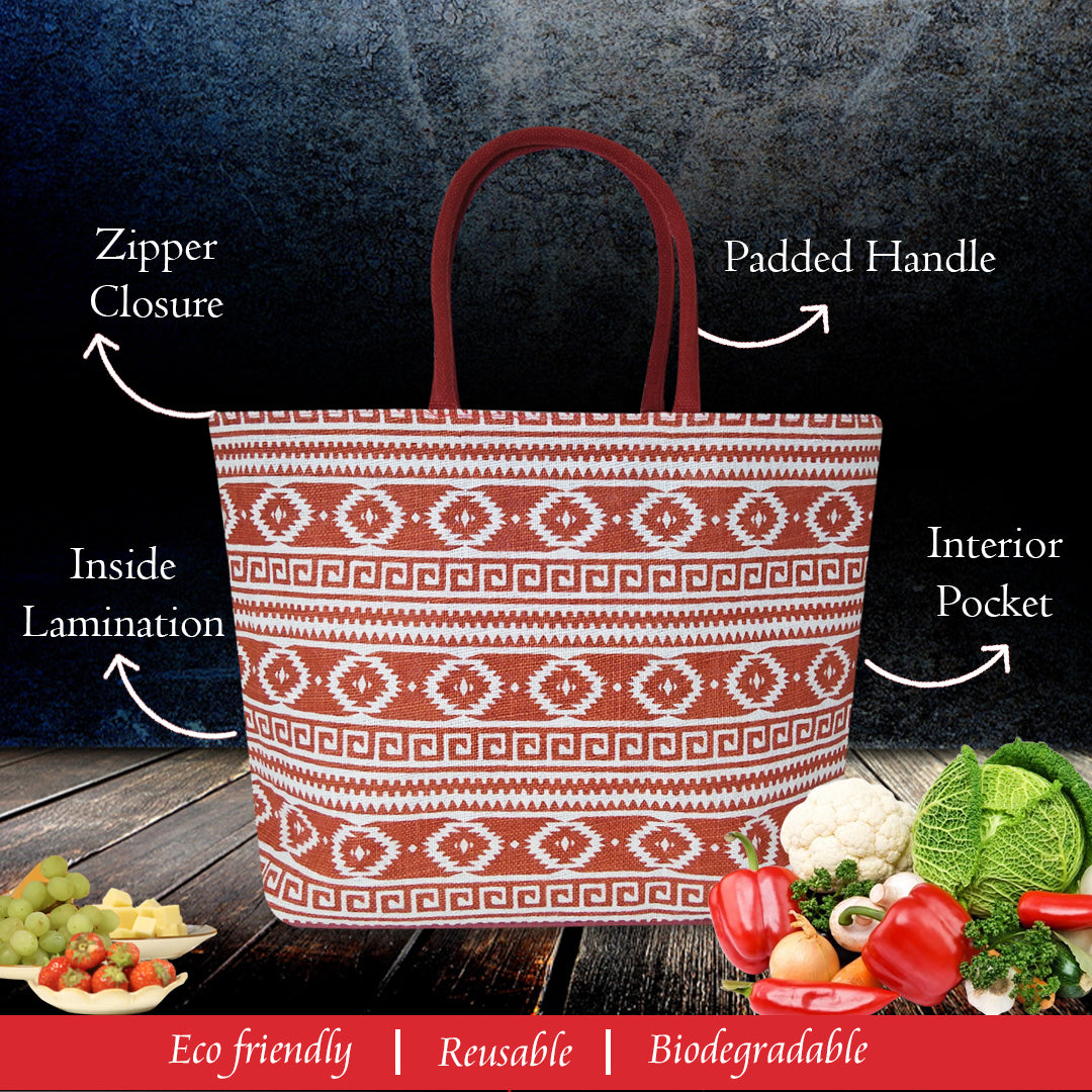 EARTHBAGS TOTE BAG WITH ZIPPER