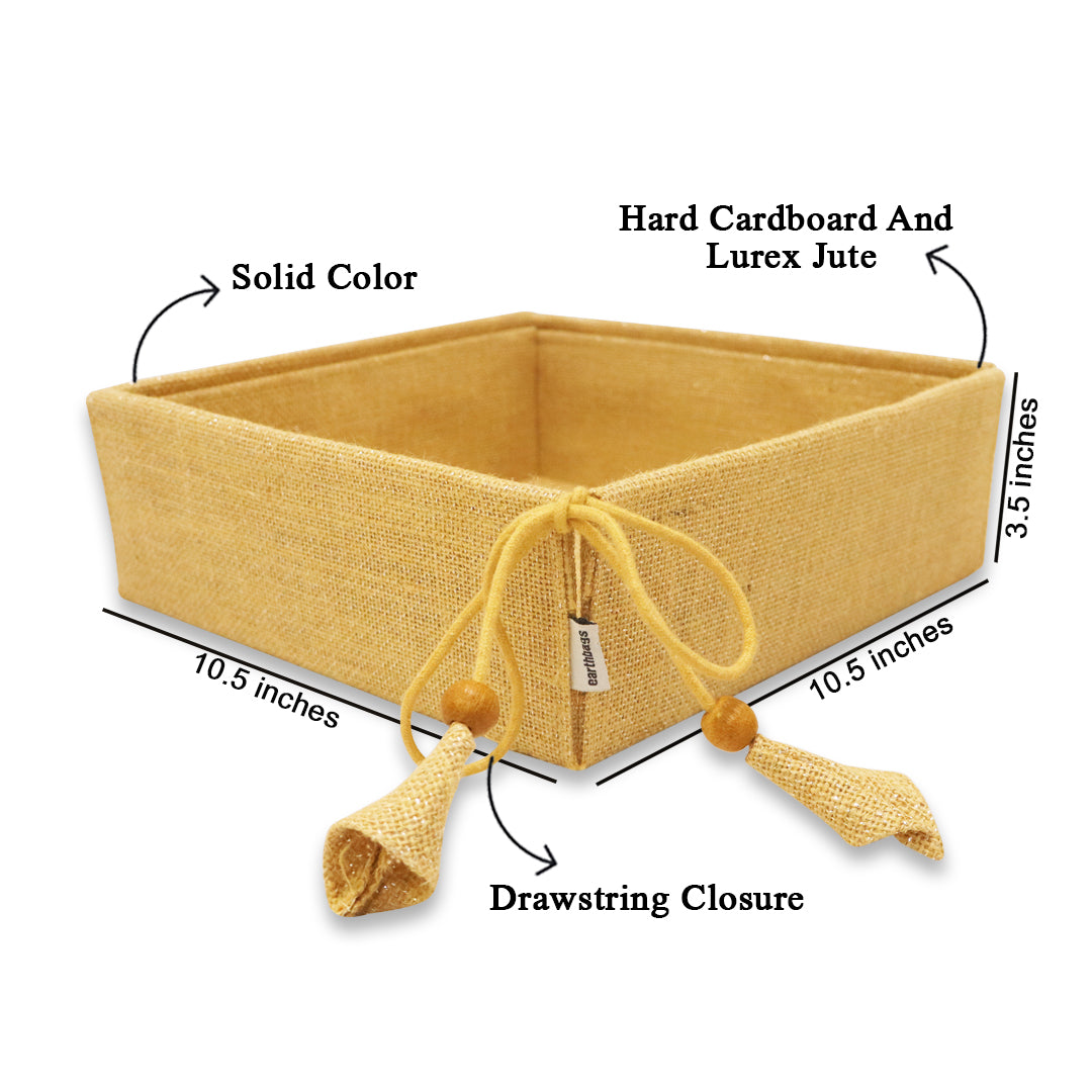 Natural Jute Tray For Fruits, Chocolates, And Decor