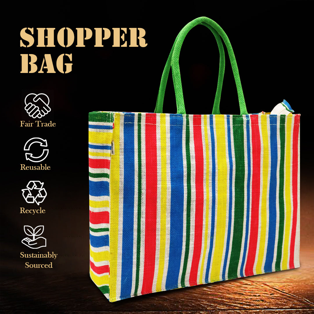 COLORFUL STRIPES MARKET BAG