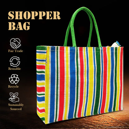 COLORFUL STRIPES MARKET BAG