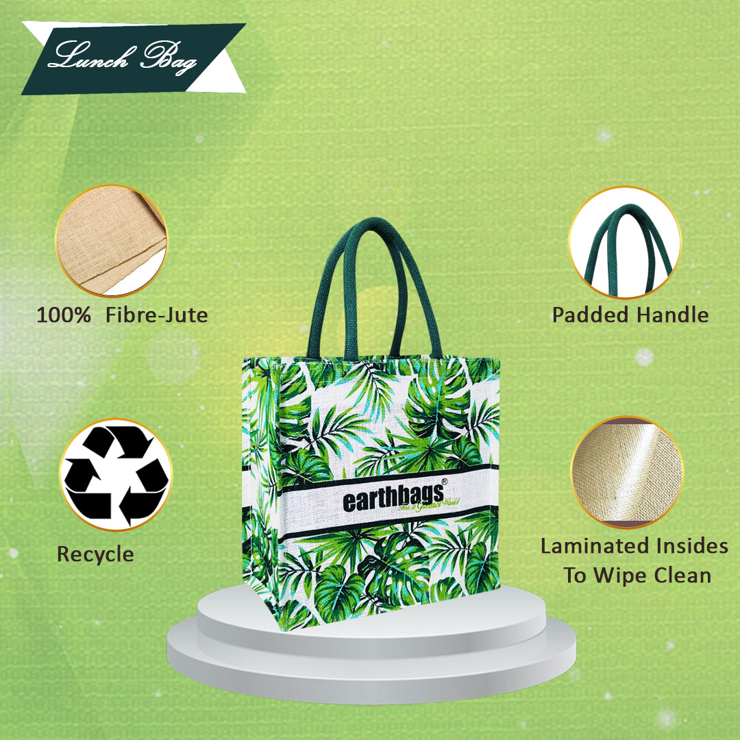 TROPICAL ELEGANCE- PALM LEAVES JUTE BAG