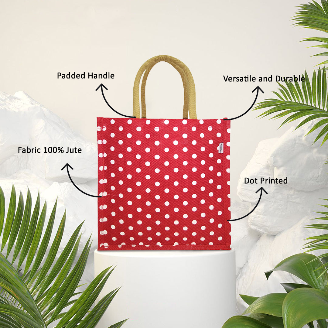 DOT COUTURE: POLKA DOT JUTE BAG FOR ECO-QUEENS