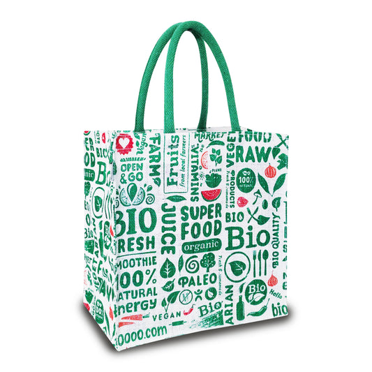 EARTHBAGS PRINTED LUNCH BAG WITH PADDED HANDLES