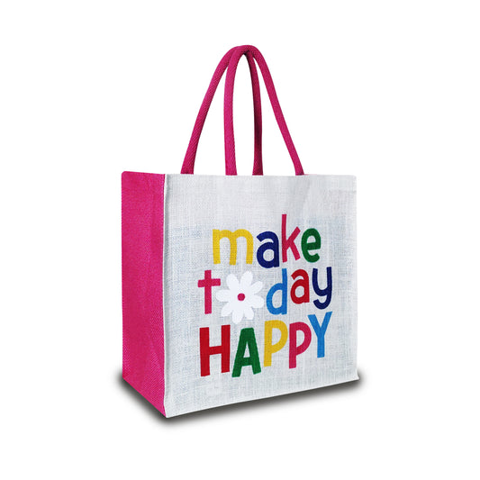 JOYFUL JUTE BAG - SPREAD HAPPINESS EVERYWHERE