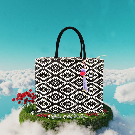 Mystic Diamond Tote Bag with zipper closure
