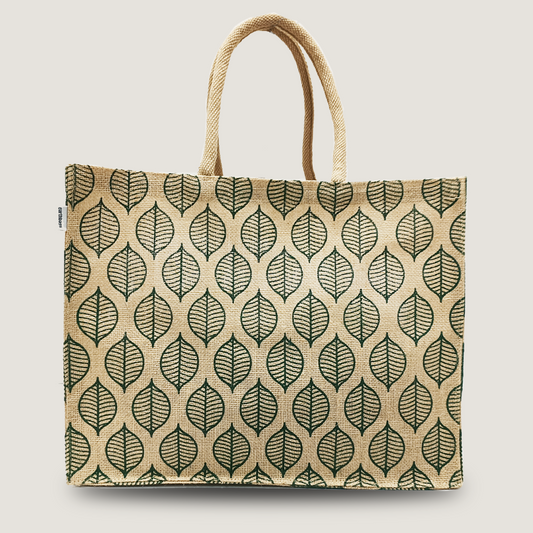LUSH LEAVES JUTE BAG