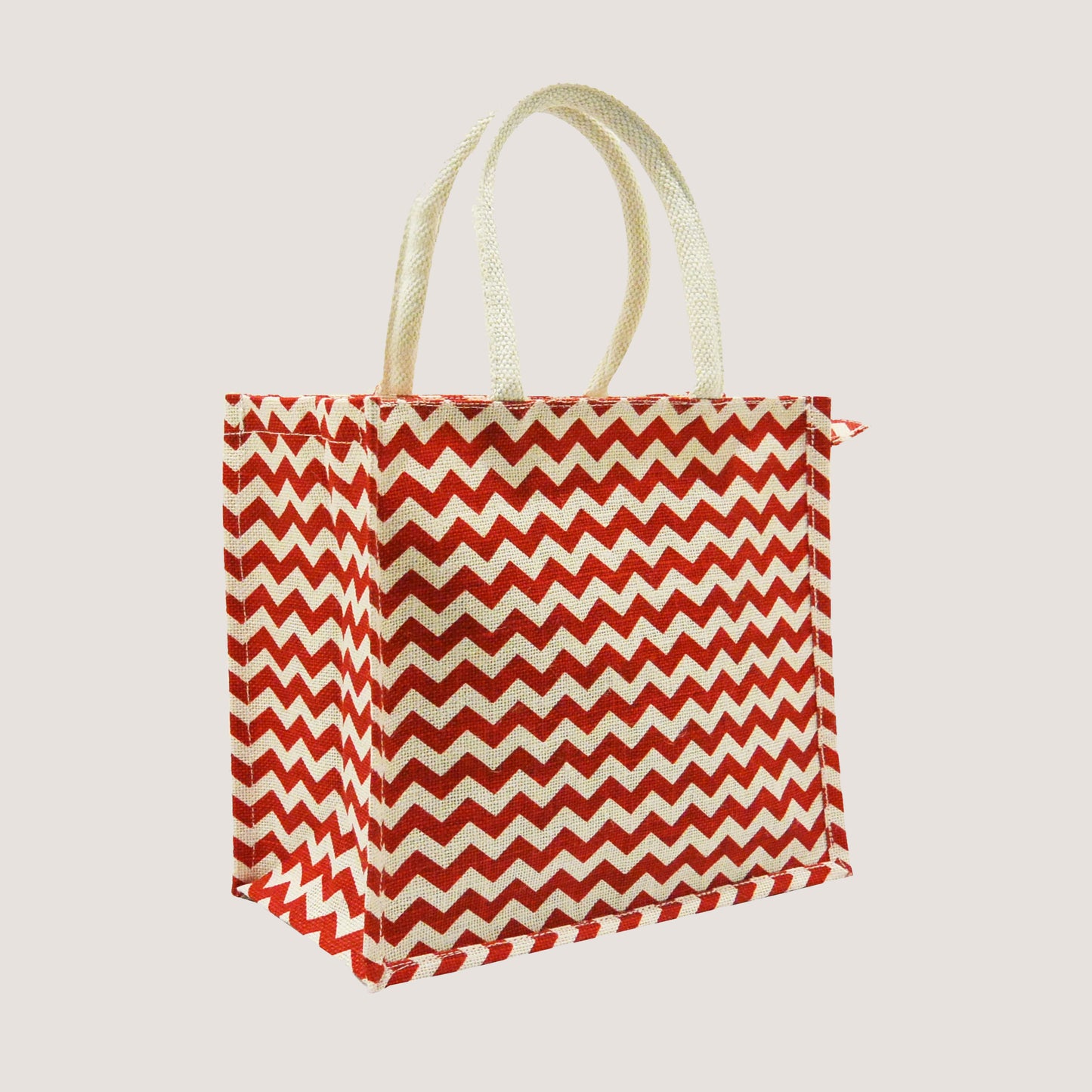 EARTHBAGS PRINTED JUTE LUNCH BAG WITH ZIPPER