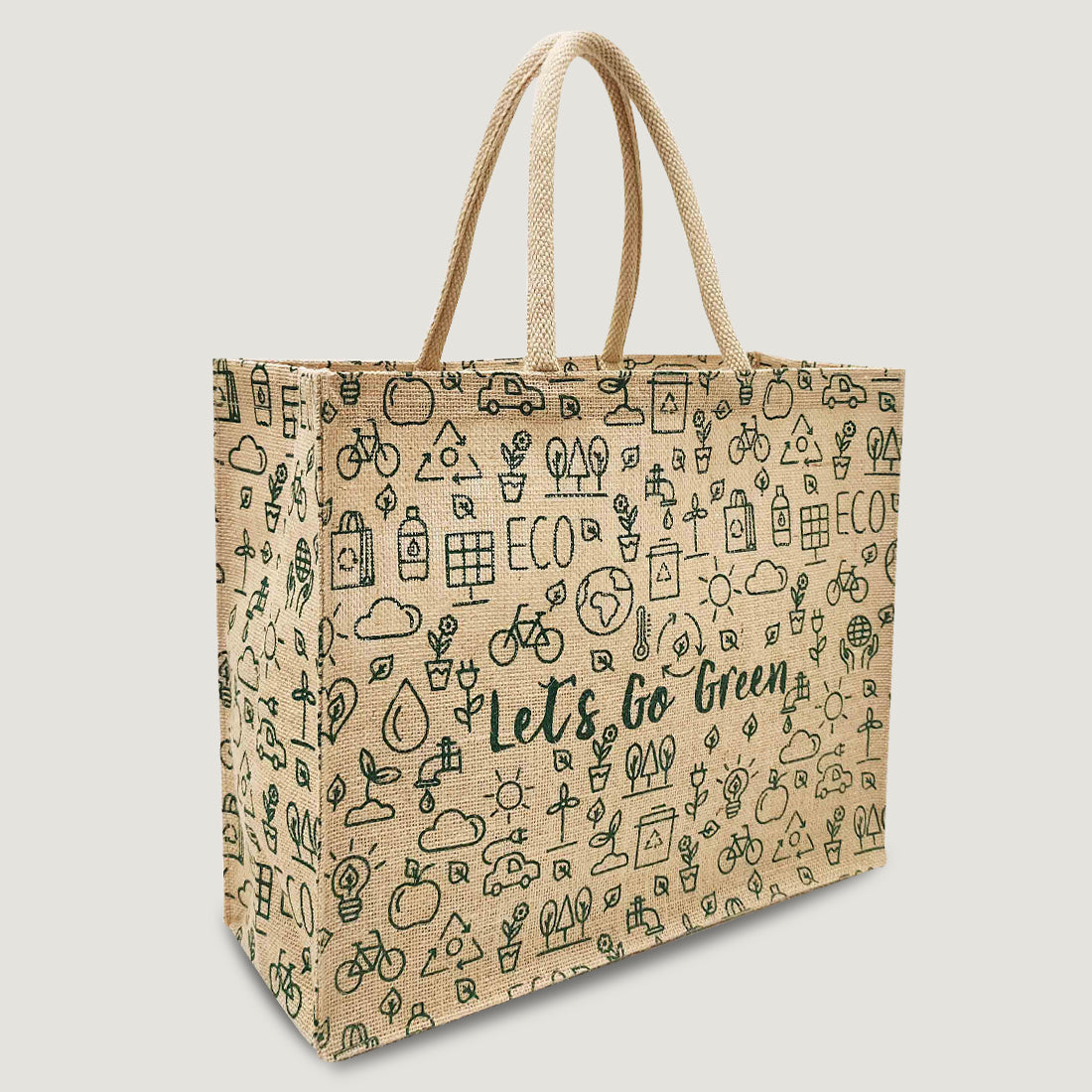 EARTHBAGS PRINTED SHOPPER WITH PADDED HANDLES