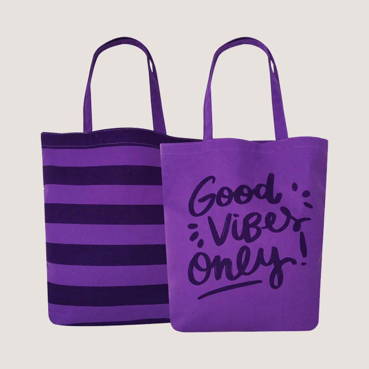 EARTHBAGS CANVAS TOTE BAG IN VIOLET - PACK OF 2