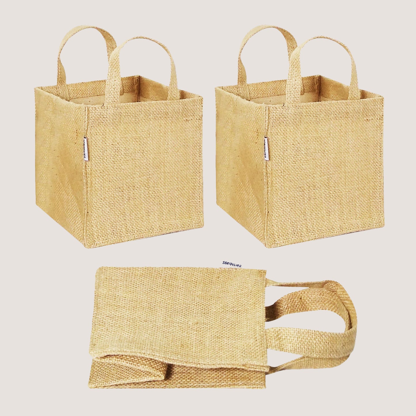 EARTHBAGS CUTE JUTES GIFT BAG IN NATURAL - PACK OF 3