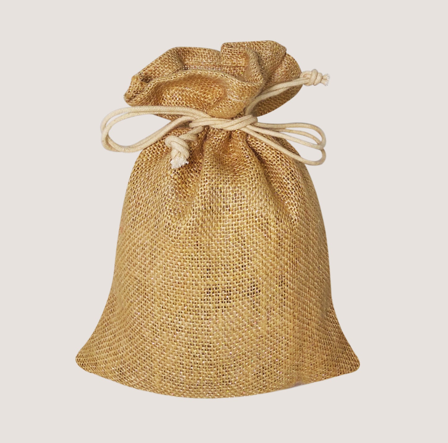 EARTHBAGS VIBRANT JUTE POTLI IN NATURALCOLOR WITH DRAWSTRING - PACK OF 5