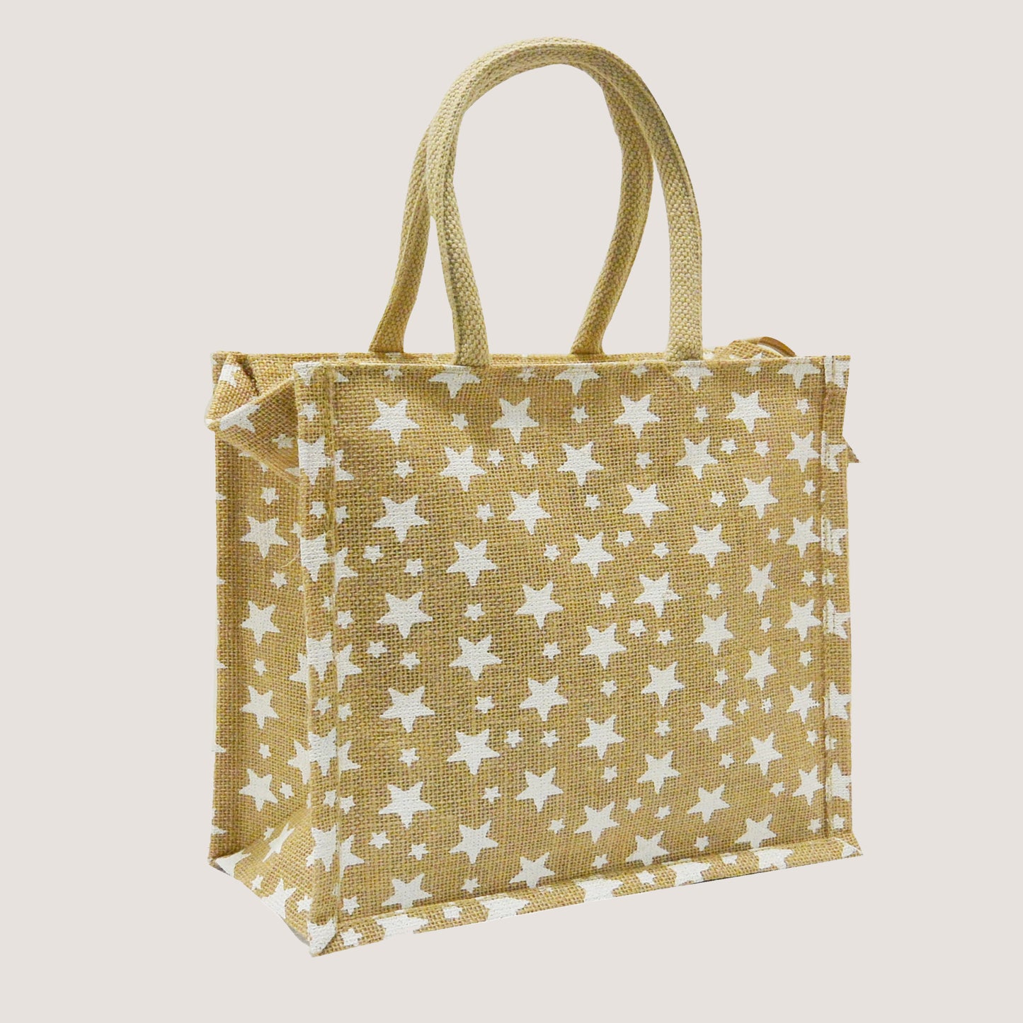 EARTHBAGS PRINTED JUTE LUNCH BAG WITH ZIPPER